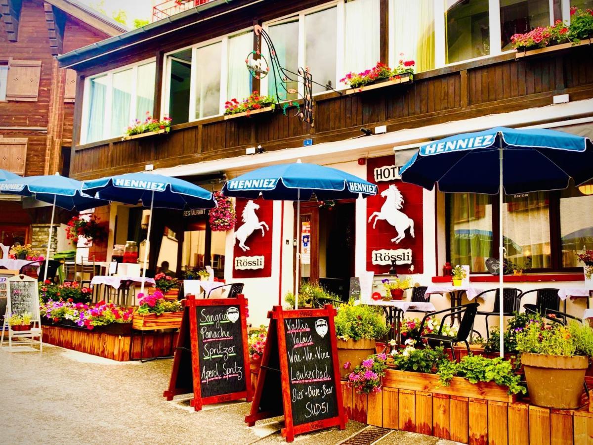 Hotel Weisses Rössli Leukerbad Exterior foto
