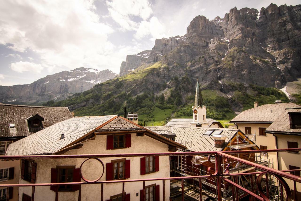 Hotel Weisses Rössli Leukerbad Exterior foto